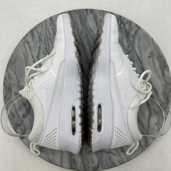 Nike Air Max Thea Shoe Womens 6 Triple White Low Top Lace Up Running Sneakers - Picture 6 of 12